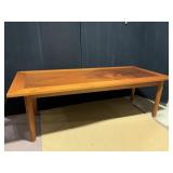 MID CENTURY 9FT TEAK DINING TABLE COMES APART