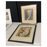 PORTRAIT AND NUDE PRINT BROKEN GLASS