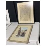 SALVIN CANAL SCENE WATERCOLOR SIGNED LR 19" X