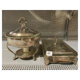 WILLIAM ROGERS CHAFFING DISHES WITH ANCHOR