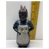 5.5" CAST IRON BLACK AMERICANA MAMMIE COIN BANK