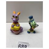 DISNEY FIGMENT AND JAMINIE CRICKET FIGURINES