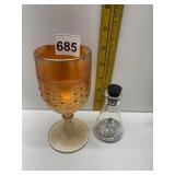 CARNIVAL WINE GLASS, GLITTER IN MINI PYREX