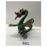 PAINTED PEWTER DRAGON