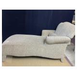 RECLINING LIKE NEW CHAISE W/ ACCENT PILLOW 57" L X