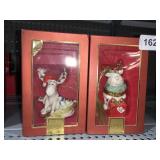 LENOX CHRISTMAS ORNAMENTS, MERRY MOOSE, TRINKET