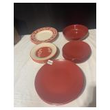 RED DISHES ASSORTED