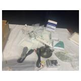 CAMERA, PEWTER CANDLE STICK ETC.