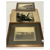 PICTURES INCL. 1 OAK FRAME, MAN EXAM. BOAT,