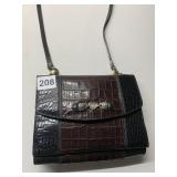 BRIGHTON FAUX CROC LEATHER PURSE WITH INTEGRAL