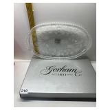 GORHAM 14.5" SPRING TRADITIONS GLASS TRAY