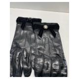LEATHER WOMENï¿½S GLOVES, KNIT WITH LEATHER PALM