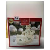 LENOX HAPPY HOLLY DAYS SNOWMAN CANDY BOWL