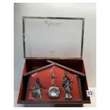 LENOX KIRK STIEFF PEWTER HOLY FAMILY NATIVITY SET