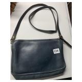 VINTAGE COACH BLUE/BLACK LEATHER PURSE