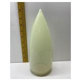 OPALESCENT VASELINE GLASS HANGING TEARDROP GLOBE,