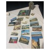 VINTAGE FRAME, JOURNAL BOOK, POSTCARDS, UNIVERSAL