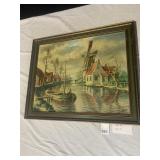 OIL SIGNED HILL BRAND SOME FLAKING ON TOP 19" H X