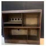 UNIQUE MID CENTURY STORAGE SHELF 33" H X 36.5" W X