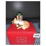 LENOX CHRISTMAS KITTY NAPPING WITH MOUSE