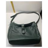 DARK GREEN COACH LARGE LEATHER SHOULDER BAG PURSE
