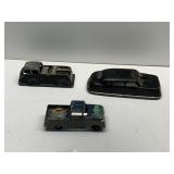 TOOTSIE TOY TRUCKS AND POLICE CAR UNMARKED