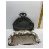 SILVER PLATED AND SILVER PAINTED CRUMB CATCHERS