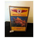 TEXACO WINGS OF STEEL DIE CASE BANK IN ORIGINAL
