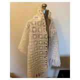 LADIES VINTAGE SHAWL MADE IN ITALY STAR PATTERN