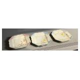 ANTIQUE HAND PAINTED PLATES 1 HAS HAIRLINE CRACK