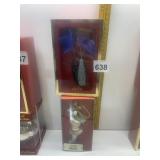 LENOX SAPPHIRE ICICLE ORNAMENT AND SANTA AND
