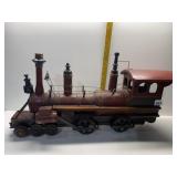 26" WOOD AND IRON STEAM TRAIN ENGINE REPLICA
