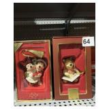 LENOX CHRISTMAS ORNAMENTS, MICKEY AND MINNIE AND