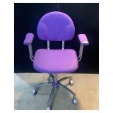 PURPLE UPHL. 5 WHEEL OFFICE CHAIR