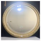 GOLD ROUND MIRROR 36" D BEVELED MIRROR