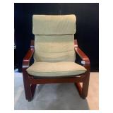 SPRING CHAIR WOOD FRAME W/ CORDUROY SEAT W/ NECK