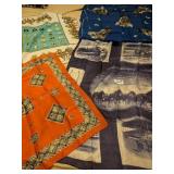 LADIES SILK SCARF LOT HORSES AND DOGS RACING