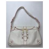 DOONEY AND BOURKE IVORY PEBBLED LEATHER WITH PINK