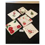SIX VINTAGE CHRISTMAS HANKIES