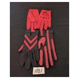 FOWNES RED LEATHER DRIVING GLOVES RED AND BLACK