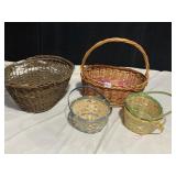 EASTER BASKETS, SMALL OLD BASKET WITH MINOR