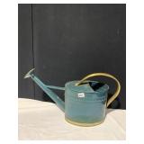 METAL WATERING CAN WITH BRASS HANDLE