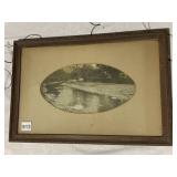 18.5X12.5 FRAMED AND MATTED ANTIQUE PHOTO OF