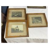 3 PHOTO SERIES OF FARMER WITH HIS SHEEP,