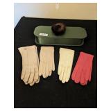 FIVE PAIR OF VINTAGE LEATHER GLOVES GLOVE