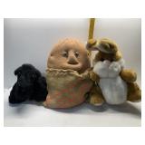 1987 STUFFED COUCH POTATO, BUNNY, HAAN CRAFTS