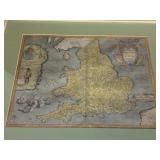 ANGLIA REGNUM FRAMED MAP 27" W X 23.5" H