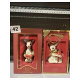LENOX RUDOLPH THE RED NOSED REINDEER ORNAMENTS