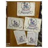EMBROIDERED LADIES TOWELS, RUNNERS, HANKIES