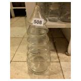 CLEAR GLASS CHRISTMAS TREE CANDY JAR